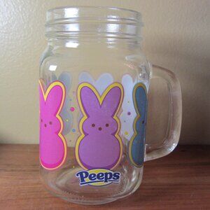 18 oz peeps bunnies mason jar mug 2023 frankford (W4621) FREE w/$50 plushie